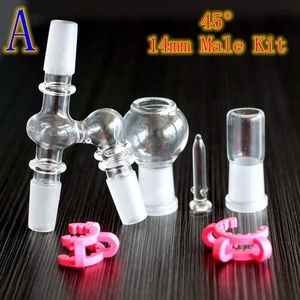 Szklany adapter do fajek wodnych odzyskaj łapacz popiołu fajki wodne 14.4mm lub 18.8mm męski żeński wspólny rozwijany klips Keck do platformy wiertniczej Bong