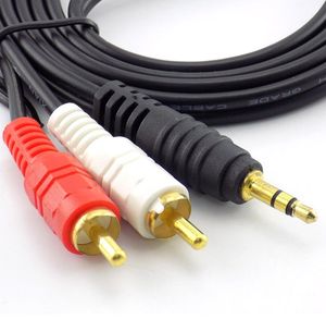 3.5 mm Male Jack to AV 2 RCA 남성 스테레오 음악 오디오 케이블 코드 aux mp3 전화 TV 사운드 스피커