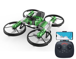 2-in-1-Fernbedienung, umwandelbares Quadrocopter-Motorradspielzeug, WIFI-FPV-Flugzeug, Höhenhaltedrohne 360ﾰ Flip, für Weihnachts-Kind-Jungen-Geschenk, 3-3