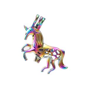 Ciondolo gabbia di perle di cavallo animale color arcobaleno per creazione di collane con diffusore di olio essenziale di medaglioni di profumo aromatico