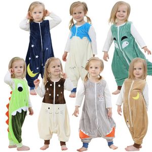 Baby pyjamas barn ins sömn väska barn ärmlös soverduk vinter djur sömnkläder baby filt romer jumpsuit hem bär yfa654