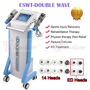 ESWT 2 Handles Vertical Shockwave Machine Therapy Slimming Slimming Onda Tênis Tênis Tenis Tratamento Dor Relevo Dor Treat