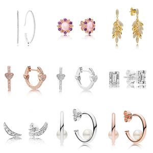 NEW 100% 925 стерлингового серебра earringPandora 297691CZ 287728NPM 267674CZ 287290CZ 297290CZ 297567CZ 297569CZ 297528P 287528P