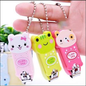 Cartoon Baby Nail Clipper Cute Children's Nails Care Cotlery Scissors Animal Infant Nail Clippers med Key Chain M2044