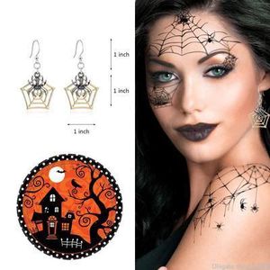 Punk Halloween Pumpkin Bat Spider Drop Earrings BOO Letters Dangle Earrings Cosplay Party Jewelry Accessories Gifts For Women Ladies