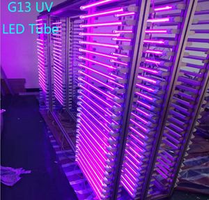 T8 LED UV 395-400NMチューブ4FT AC100-305V 22W 28W BIピンG13ライト96-192 LEDS電球ランプ紫外線消毒胚芽