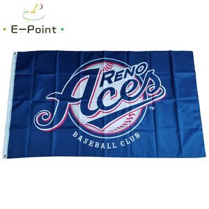 Milb Reno Aces Flag 3 * 5ft (90 سنتيمتر * 150 سنتيمتر) البوليستر راية الديكور تحلق المنزل حديقة هدايا احتفالية