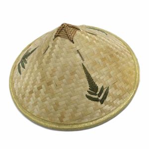 Chinese Style Bamboo Rattan Hats Retro Handmade Weave Straw Tourism Rain Cap Dance Props Cone Fishing Sunshade Fisherman Hat C19041001