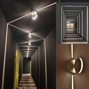Corridoio LED Davanzale della finestra Lampada per telaio della porta Faretti da parete Hotel KTV Bar Corridoio Lampade da parete a LED Lampade per finestre a raggi lineari a 360 gradi