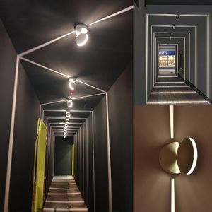 Aisle LED-fönster Sill Dörrram Lampa Vägglampor Hotell KTV Bar Korridor LED Vägglampor 360 Degree Line Ray Window Lampor