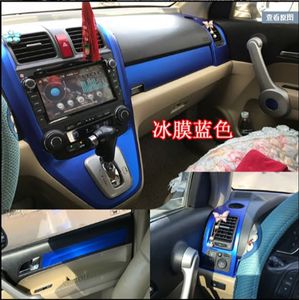 For Honda CRV 2007-2011 Interior Central Control Panel Door Handle 3D/5DCarbon Fiber Stickers Decals Car styling Accessorie