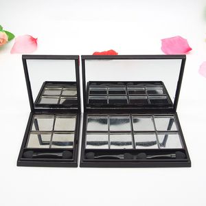 Magnetico Vuoto Ombretto Concealer Box Cosmetici Trucco Porta cipria Tavolozza in alluminio Strumento per padelle fai-da-te Plastica nera F3835