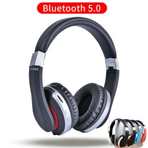 Bluetooth 5.0-Kopfhörer Kabelloses, faltbares Over-Ear-Headset mit Mikrofon, tiefem Bass, Hi-Fi-Sound und weichen Memory-Protein-Ohrpolstern