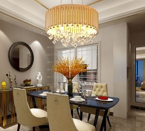 Led suspended Gold Dining Room chandelier lighting led pipe lamp Luxury Lustre Lamp project resraurant round led luminaire MYY