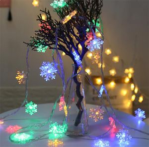 Snowflake Christmas Light String Lantern Battery Strings Light Strings Ano Novo Festival de Festival de Festas de Festas Decoração de férias D2.0