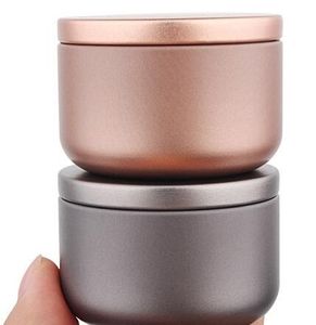 Fosco metal Jar chá Tin Box 53x37mm redondas pequenas latas seladas Coffee Tea Tin Container