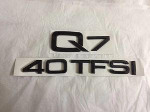 3D 크롬 아우디 Q7 40 TFSI 편지 트렁크 엠블럼 엠블럼 아우디 블랙 용 후면 배지 데칼 스티커