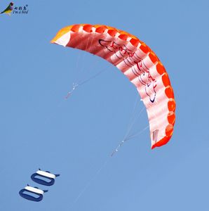 3 datorer/Set Wholesale Outdoor Fun Sports Power Dual Line Stunt Parafoil Parachute Rainbow Beach Kite Kitesurf för nybörjare