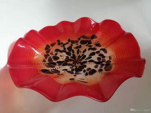 Мода муранского стекла Декоративные тарелки для Гобелен LED Современный декоративный цветок Форма стеклянная стена света