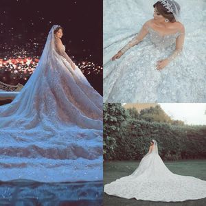 2020 Vestidos de Noiva de Igreja Lindo Floral Appliques Frisado fora do ombro Um vestido de casamento do país Custom feito longa vestes de mariée