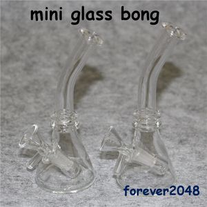 Mini 4.5'' Beaker Heady Bong Dab Rig hookah glass bongs oil rigs wax bubbler pipes hookahs water pipe