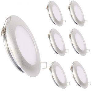 Topoch PWM Dimming Ceiling Lights for Bathroom Dining Room 6-Pack 12V 3.5 Inches 5W Spring Clip MountAluminum Low Profile Space Saving Downlight