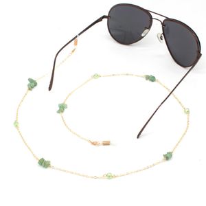 Fashion Irregular Stone Beads Charm Sunglasses Lanyard Strap Necklace Metal Eyeglass Glasses Chain Cord For Reading Glasses