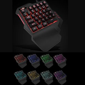 Tastiera da gioco professionale G30 cablata USB con retroilluminazione a LED Tastiera meccanica 35 tasti Tastiera da gioco con una sola mano teclado mecanico teclado gam