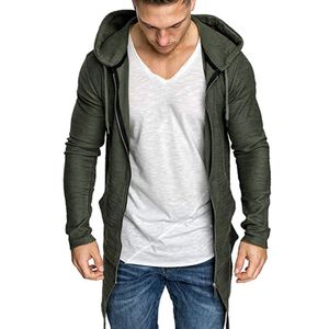 Erkek Ceketler Erkekler Birleştirilmiş Kapşonlu Katı Trençkot Ceket Hırka Kollu Out Giyim Bluz Unisex Sıradan Açık Dikiş Uzun Pelerin Cape Ceket