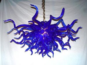 Lâmpadas quarto decorativo pingente luz encaixe azul moderno led chandeliers arte deco soprado lustre de vidro murano