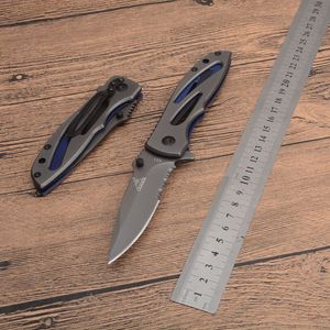 Högkvalitativ X21 Half Serrated Camping Folding Blade Kniv Hollow Handle Outdoor Hunting Survival Knife Gift Utility