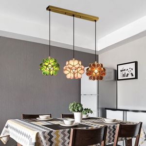 Nordisk restaurang Bar Counter All Copper Lamp Modern Simple Bedroom Bedside Entrance Hallway Children's Room Petal Pendant Light