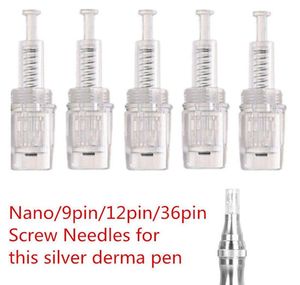 12 Parafuso venda por atacado-Substitua Nano NC260 Micro Needle Cartuchos Screw Dicas para recarregável Derma Pen Dr Pen Anti ponto de rejuvenescimento da pele
