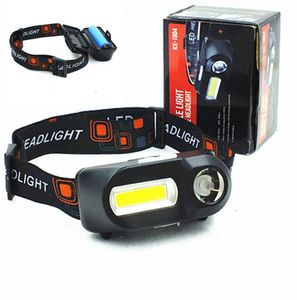 mini USB chargied headlamp with 18650 battery headlights charger Outdoor camping hiking head flashlight torch 6 mode COB flashlight
