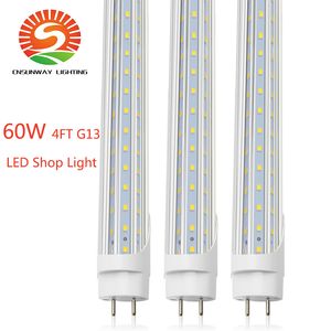 Super Bright Shop Lights 4 Foot 48 Inch G13 LED Tube Light SMD2835 T8 60 Watt 6000K LED Light Fixtures 4feet Fluorescent Lamp