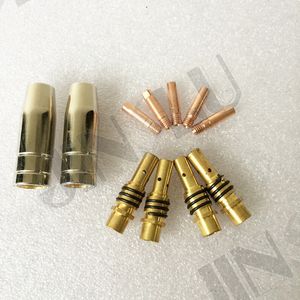 11pk Mig Mag Svetsbrännare Förbrukningsvaror Binzel BW Style 15AK Kontakt Tips Nozzle Spetshållare Kit