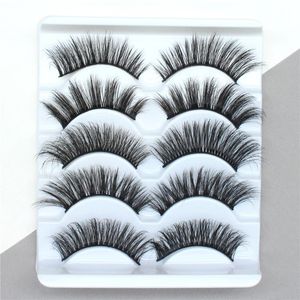 5 Pairs 3D Mink Hair False Eyelashes Extension Natural Volume Long Fake Eye Lashes Bundles Wispy Women Makeup Beauty Tools 3D55