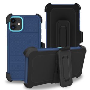 För Alcatel 3V 2019 Holster Belt Clip Defense Triple Combo Kamera Skydd Polycarbonta Shocksäker 3 i 1 Telefonväska