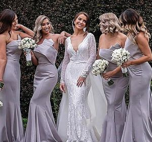 Cheap Mermaid Bridesmaid Dresses 2019 Western Summer Country Garden Formal Wedding Party Guest Maid of Honor Gowns Plus Size Custom Made