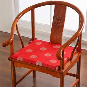 Classic Two side Jacquard Chair Seat Pads Armchair Office Chair Cushion Seat Pad Chinese Silk Satin Seat Cushion for kitchen Chair