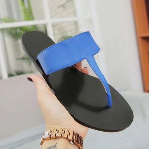 TOP Quality Slippers Leather Flip Flops Slides Metal chains Summer Sandals Beach Shoes Fashion Slippers With Box SZ 5 - 13