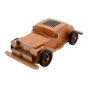 Good quality AS60 Bluetooth Speaker Wooden Retro Old Car Wireless Mini Sound Box with TF Card USB AUX FM Radio