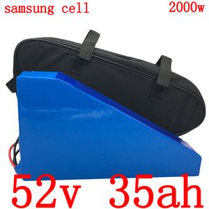 Free customs tax 52V Lithium battery pack 35AH electric bike use samsung cell for 48V 1000W 1500W 2000W ebike motor