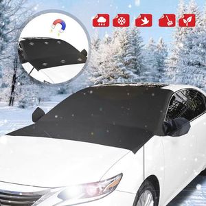 Szyba samochodowa pokrywa śnieżna z uszami Vinyl czarne samochody obejmuje osłonę słoneczni