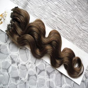 Fala ciała Dziewiczy Brazylijski Micro Ring Loop Extensions Hair Extensions 1G Ciało Fala Micro Loop Remy Human Włosy Rozszerzenie