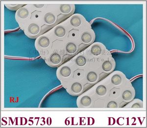 Lens su geçirmez LED arka ışık DC12V 2.4W SMD 5730 6 led IP66 ABS 65mm * 40mm CE yüksek parlak ile enjeksiyon LED modülü ışık