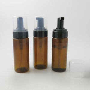 24 x 150ml Vuotare plastica PET schiuma Bottiglia dispenser di sapone Contenitore 150cc 5 once Ambra Schiuma di sapone di erogazione di schiuma pompa lozione