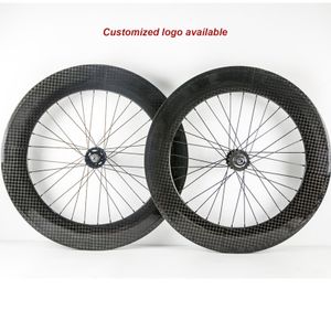 700C Clincher Carbon Fixed Gear Wheelset 88mm Depth Carbon Fiber Road Bike 23mm Width Bicycle Carbon Wheelset