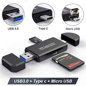 SD Card Reader USB 3.0 OTG Micro USB Type C Card Reader SD Memory Card Reader For Micro SD TF USB Type-C OTG Cardreader
