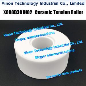 X088D301H02 MV Ceramic Tension Roller Upper M425B Ø50x19x22t for Mitsubishi MV1200,MV2400 DFA1300,DFA13A,X088D301H02,X088D301H01,X088D301H03